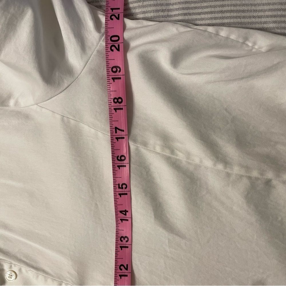 Soft Surroundings Women's Size Medium White Tunic 3/4 Sleeve Half Button-up Top - Picture 6 of 7